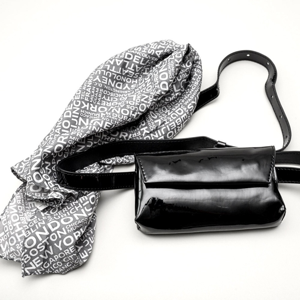 Bundle Urban Outfitters Belt Bag and Grey Scarf